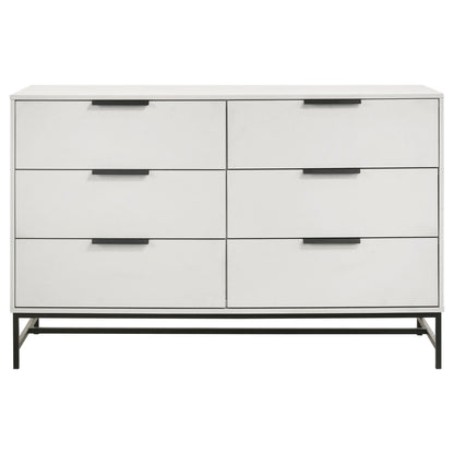 Sonora 6-drawer Bedroom Dresser White