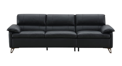 Eilene - Top Grain Leather Sofa - Black