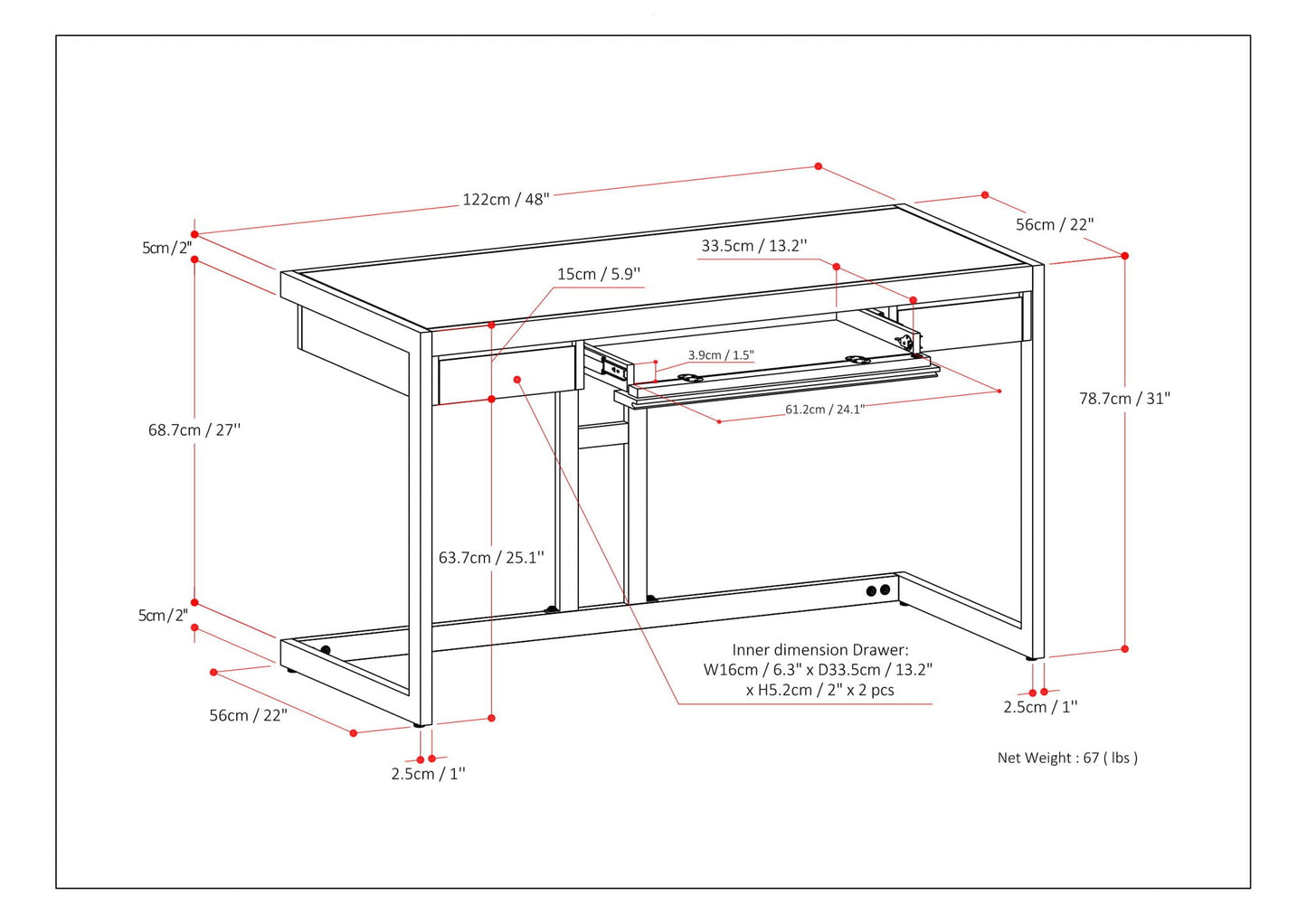Erina - Handcrafted Desk