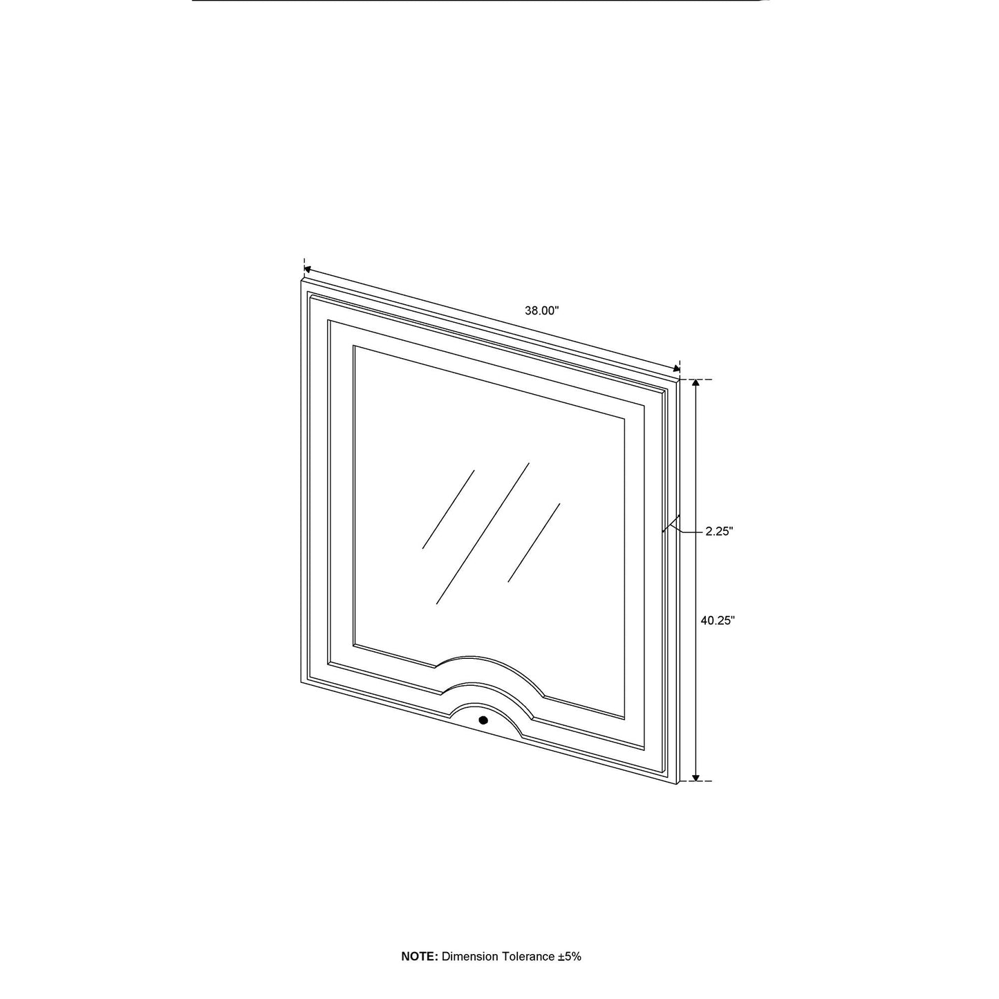 Isaiah - Mirror With Upholstered Frame And LED Lighting