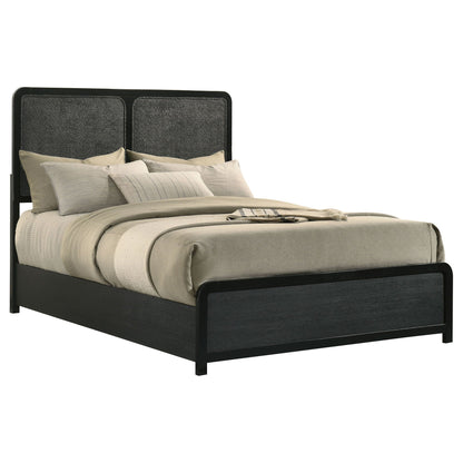 Cavelle 51-inch Upholstered Full Panel Bed Black