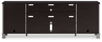 Darborn - XL TV Stand W/Fireplace Option - Gray / Brown