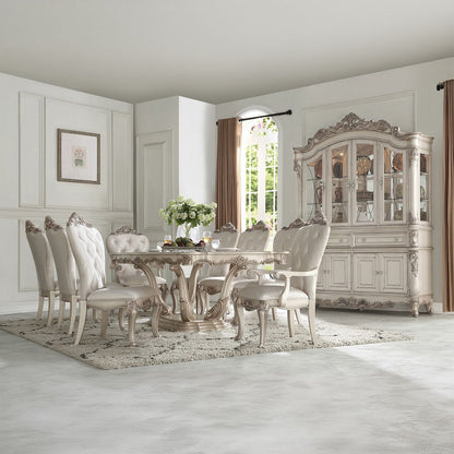 Gorsedd - Arm Chair (Set of 2) - Cream Fabric & Golden Ivory