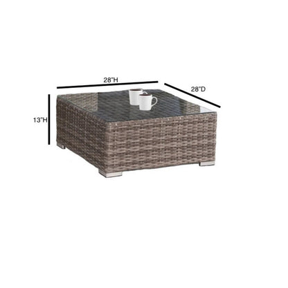 Outdoor Wicker Conversation Set With Cushions, All Weather