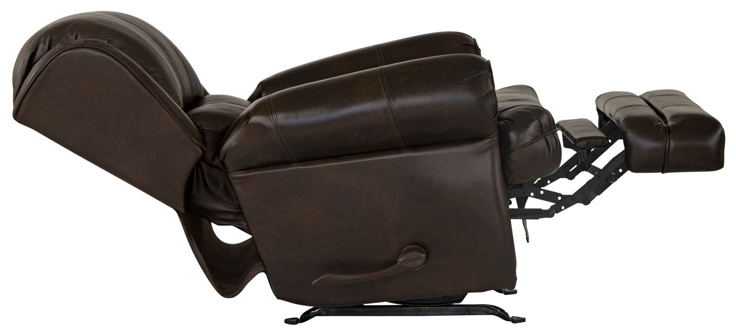 Roberto - Leather Rocker Recliner - Cocoa