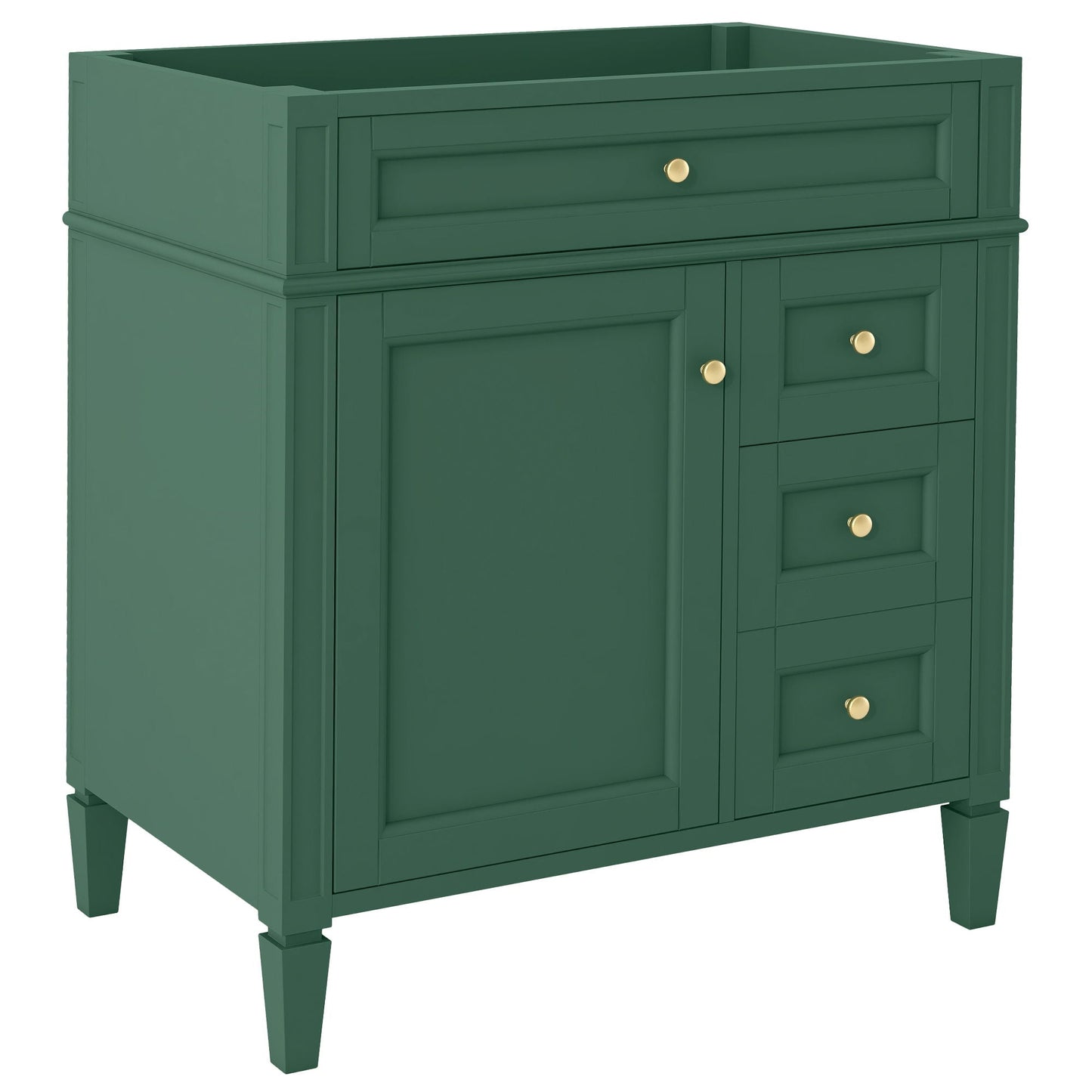 Bathroom Vanity With 2 Drawers And Tip-Out Drawer, Storage Cabinet
