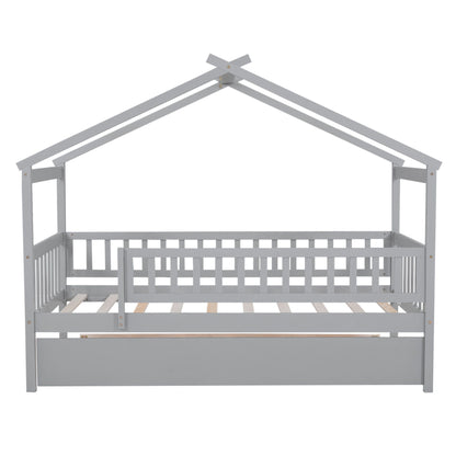 Creativity House Bed With Twin Size Trundle