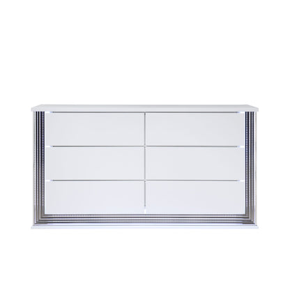 Moon - 5 Pieces Bedroom Set With LED Accent