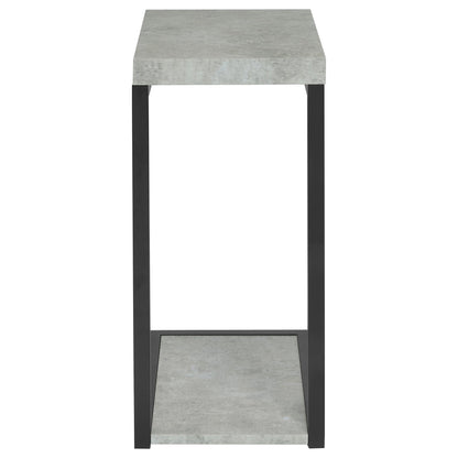 Beck Engineered Wood C-Shape Sofa Side Table Cement