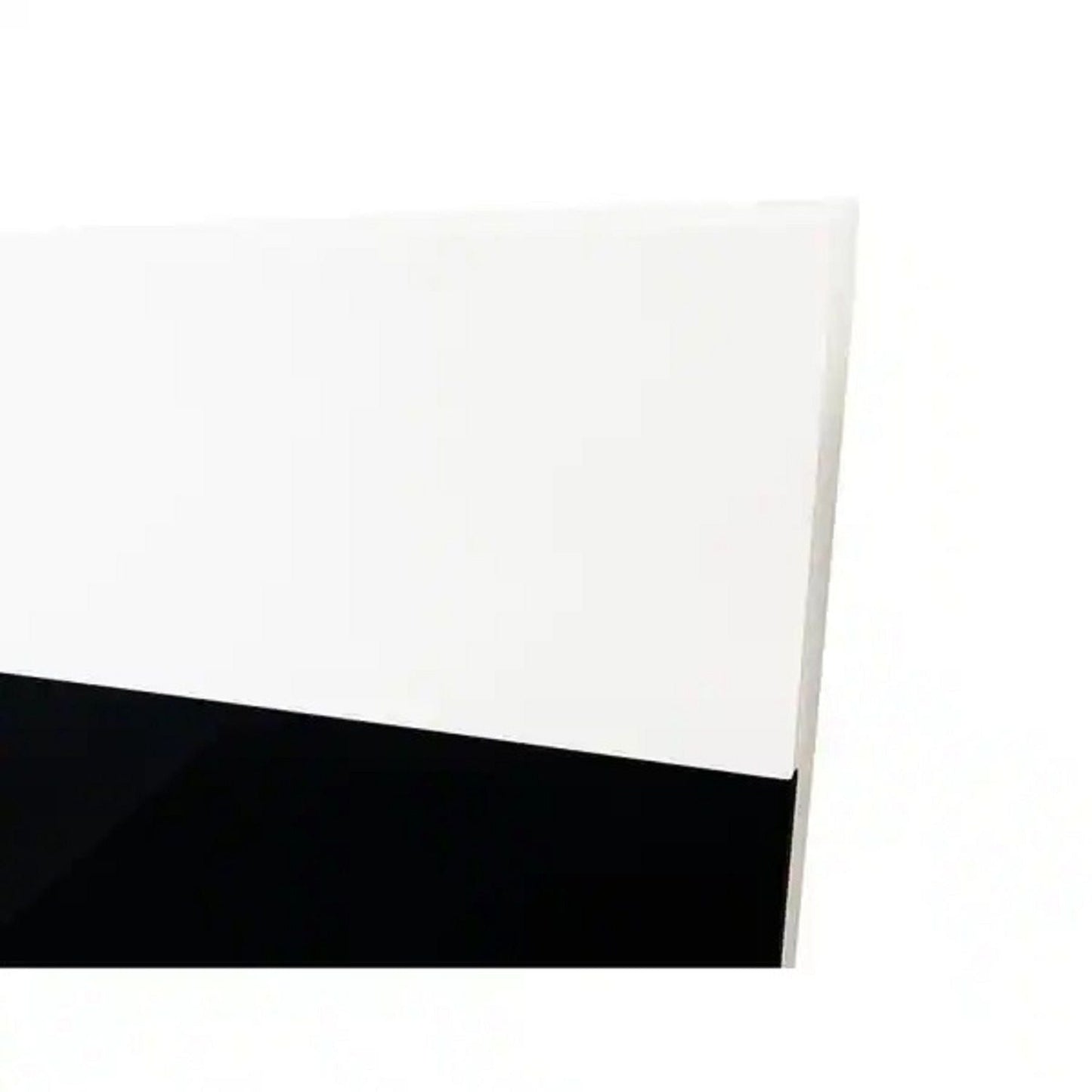2 Drawer Nightstand, Bedside Table - White / Black
