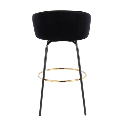 Claire - Contemporary / Glam Barstool With Footrest (Set of 2)