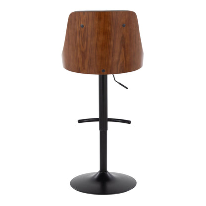 Gianna - Mid Century Modern Adjustable Barstool, Swivel With Rounded T Footrest (Set of 2)