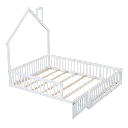 House Platform Bed With Guardrail