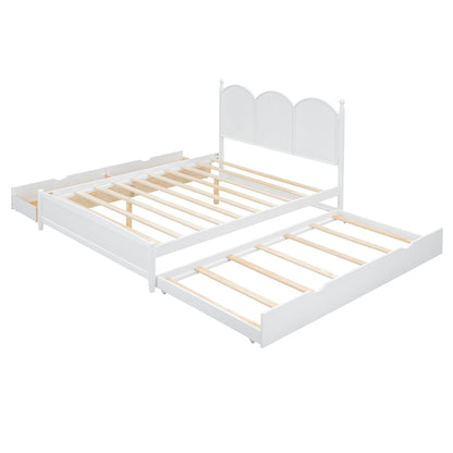 Platform Bed With With 2 Big Drawers And Trundle