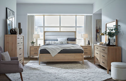 Somerset - Complete Panel Bed With Upholstered Headboard