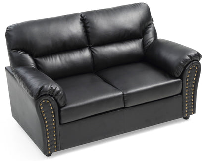 Padded Love Seat For Modern Living - Black
