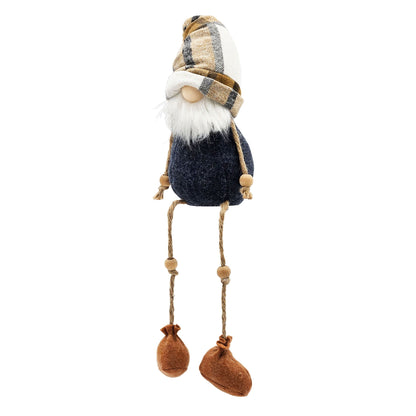 3 Pieces Fall Thanksgiving Gnomes Decorations, Harvest Festival Table Home Ornaments For Holiday Party Gifts - Blue / Brown