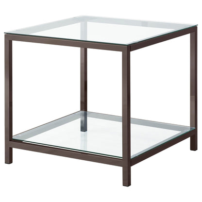 Trini 3-piece Coffee and End Table Set Black Nickel