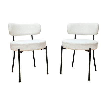Mid-Century Modern Dining Chair With Curved Backrest