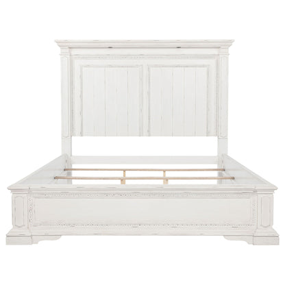 McKinney California King LED Light Panel Bed Vintage White