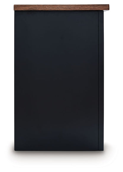 Wildenauer - XL TV Stand With Fireplace Option - Brown / Black