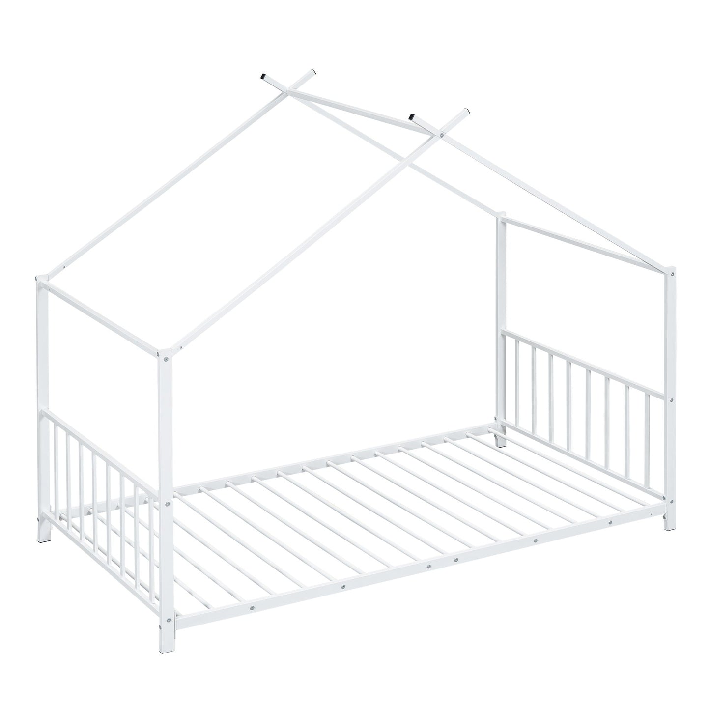 Metal House Platform Bed With Modern Design And Durable Frame