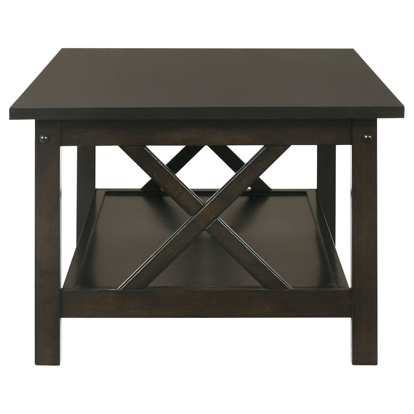 Rachelle 3-piece Rectangular Coffee Table Set Deep Merlot