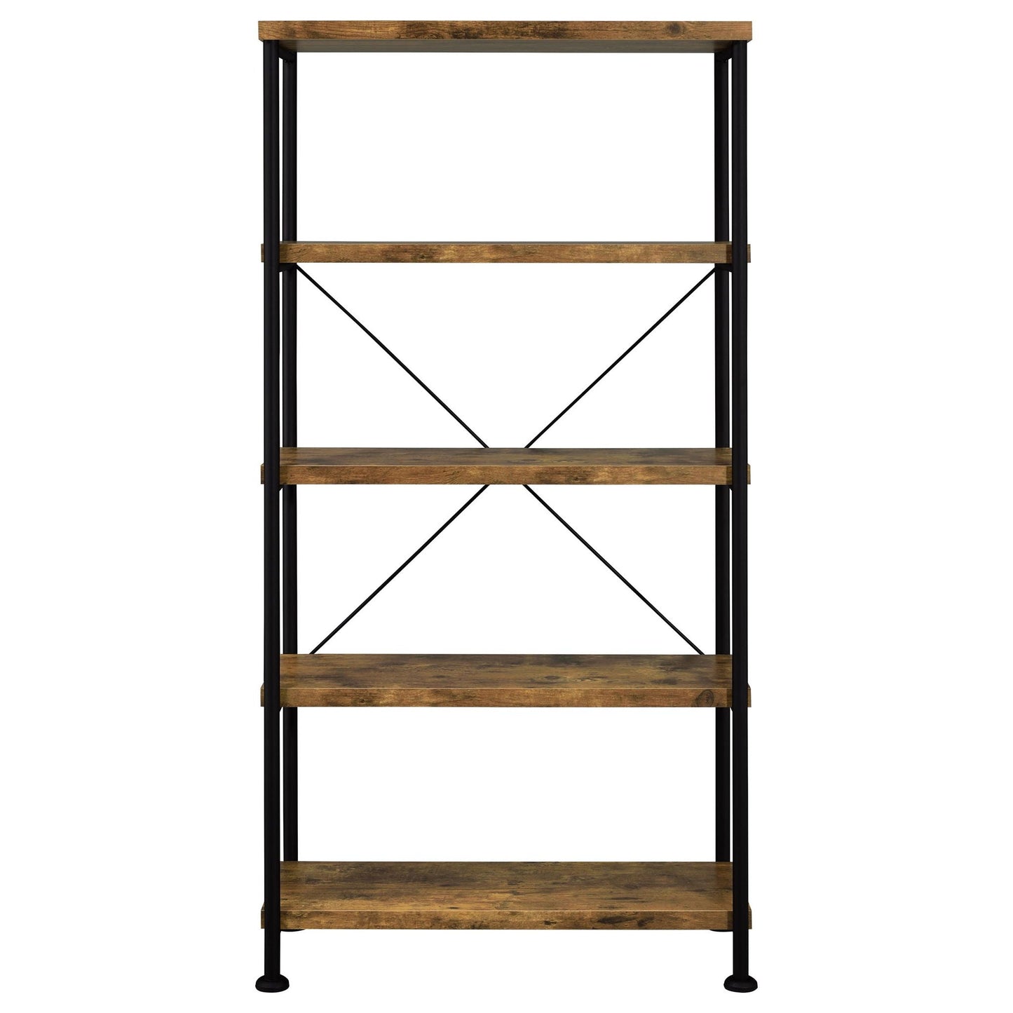 Analiese 63-inch 4-shelf Bookshelf Rustic Nutmeg