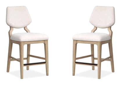 Sunset Cove - Counter Chair With Upholstered Seat and Back (Set of 2) - Sanibel Brown