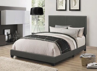 Boyd Upholstered Full Panel Bed Charcoal