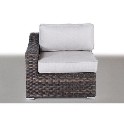 Contemporary Outdoor Rattan Wicker Sectional Seating Group With Cushions