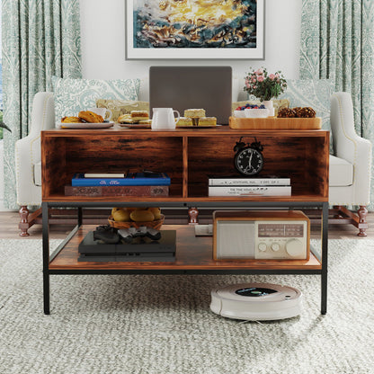 Flip-Top Coffee Table With Storage Lift-Top Design With Hidden Compartment - Black