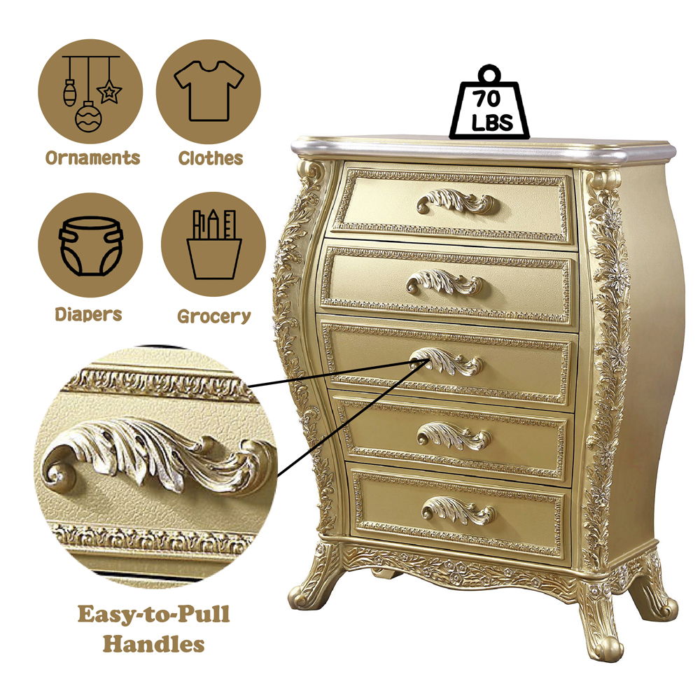 Cabriole - Chest - Gold