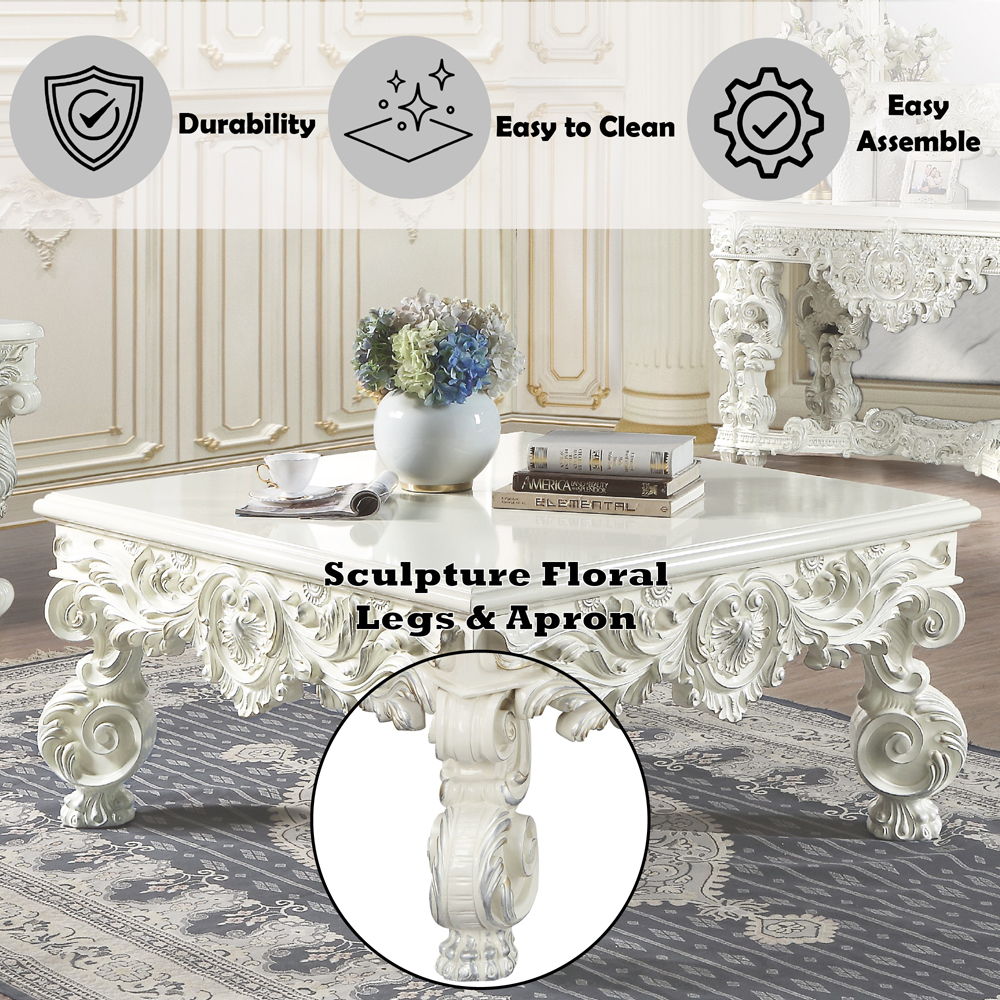 Adara - Coffee Table - Antique White