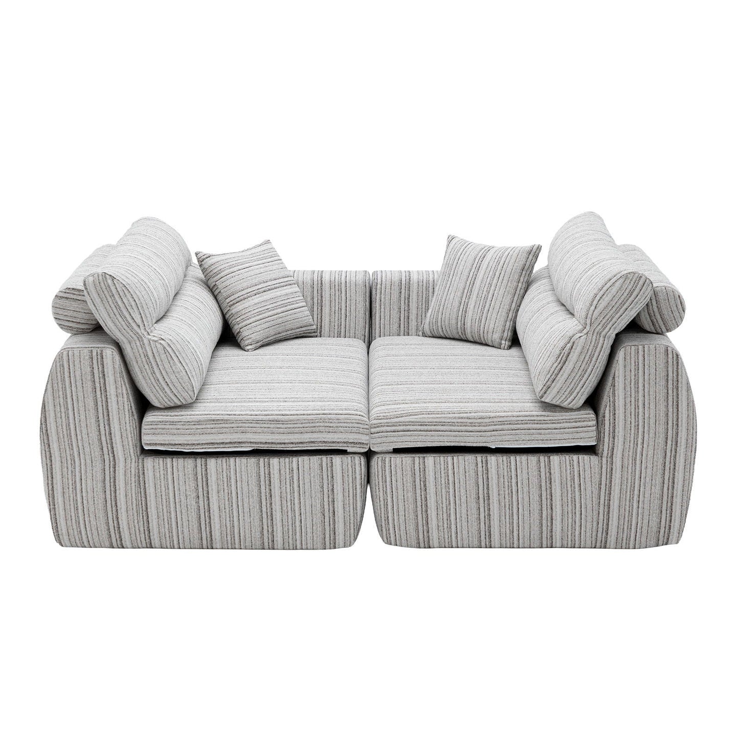 3 Seater, Couch With Throw Pillows For Living Room