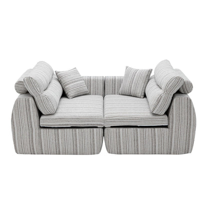 3 Seater, Couch With Throw Pillows For Living Room