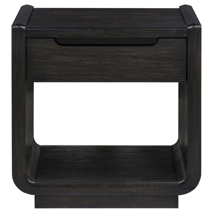 Leandro 3-piece Wood Coffee and End Table Set Burnished Black