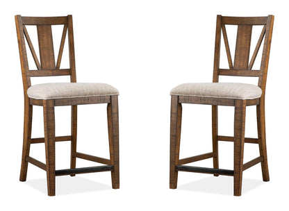 Bay Creek - Counter Chair With Upholstered Seat (Set of 2) - Toasted Nutmeg