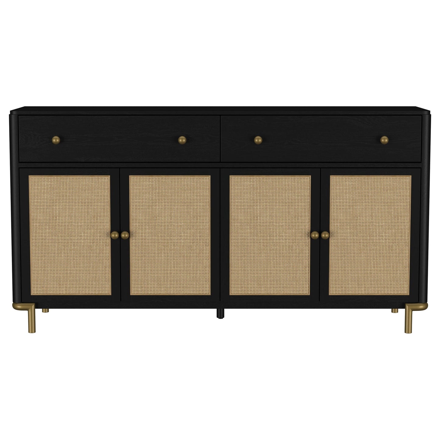 Arini 2-drawer Cane Door Dining Sideboard Server Black