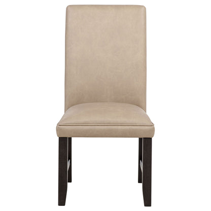 Averill Faux Leather Upholstered Dining Side Chair Tan (Set of 2)