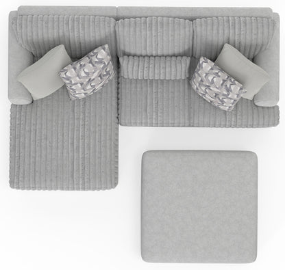Titan - Sectional With Comfort Coil Seating, Cocktail Ottoman And Accent Pillows Included