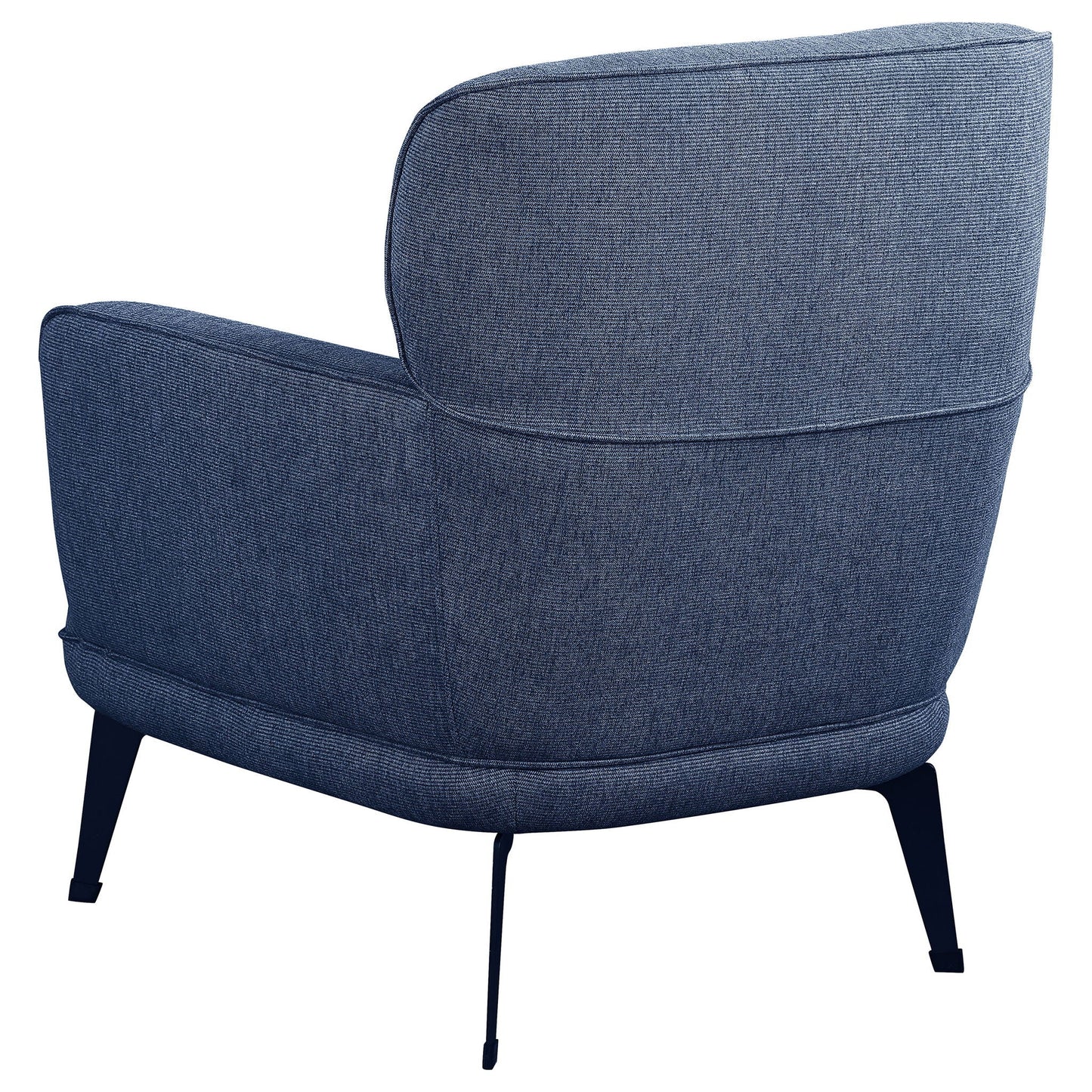 Andrea Upholstered Crescent Arm Accent Chair Blue
