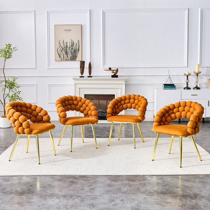 Puffy Bubble, Ball Chain Chairs For Dining Room (Set of 2)