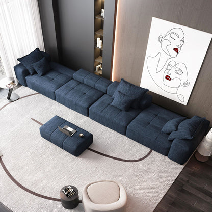 Modern Oversized Diy Combination Modular Sectional Sofa With Pillows