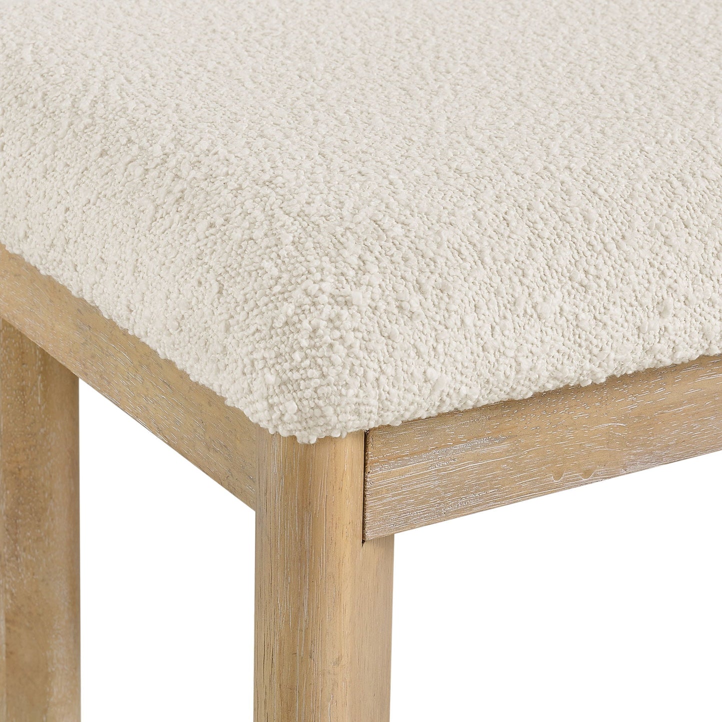 Upholstered Dining Bench - Brown