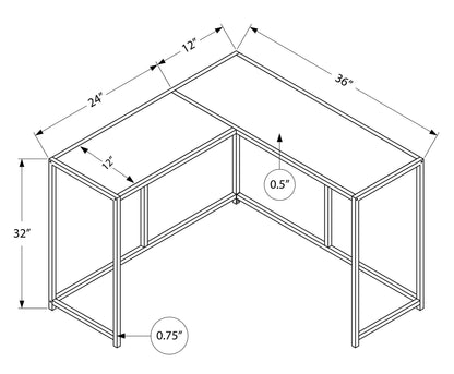 Corner Accent Console Table For Entryway, Unique L-Shaped Design