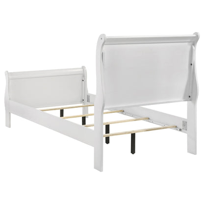 Louis Philippe 5-piece Twin Bedroom Set White