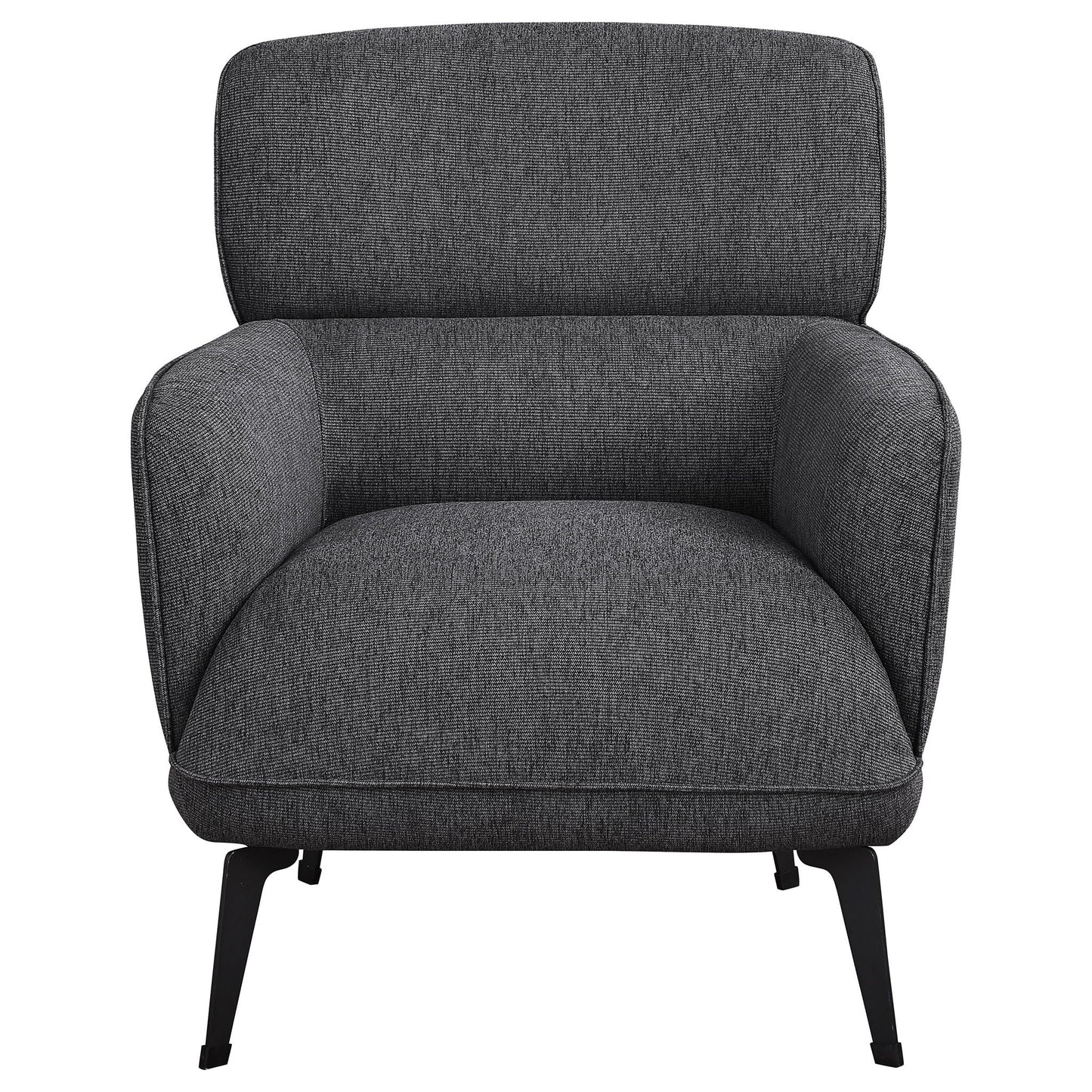 Andrea Upholstered Crescent Arm Accent Chair Grey