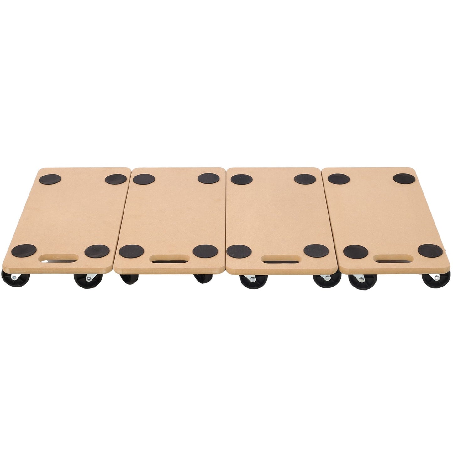 Furniture Moving Dolly, Heavy Duty Wood Rolling Mover With Wheels For Piano Couch Fridge Heavy Items, Securely Holds 500 Lbs (Set of 4) - Natural