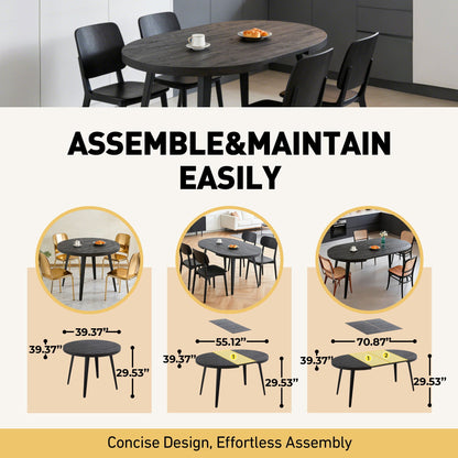 Extendable Dining Table - Black